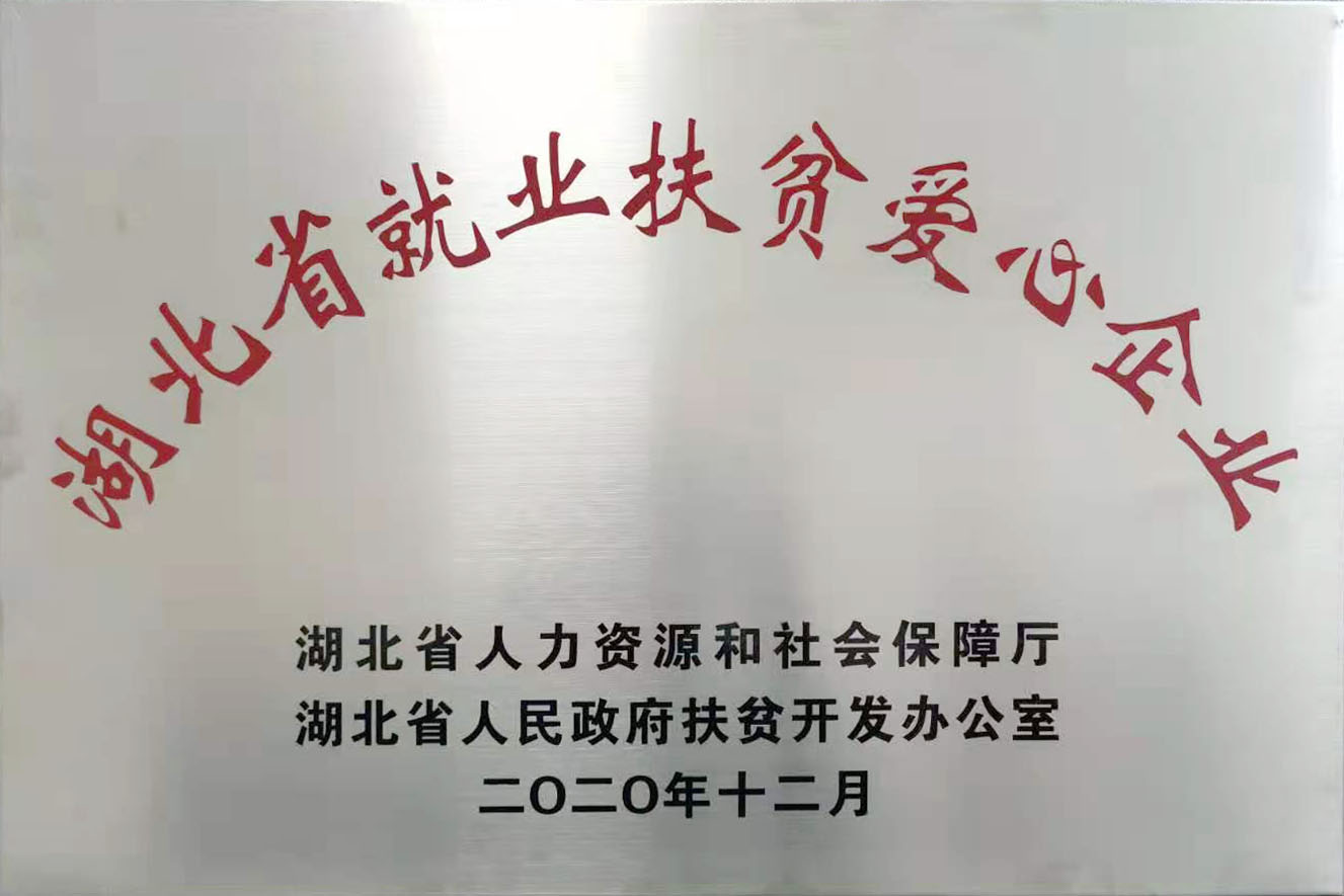 湖(hú)北省就(jiu)業扶貧(pin)愛心企(qi)業2020